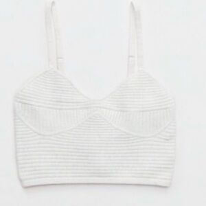 Aerie Ribbed Gray Crop Top